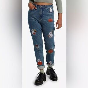 Thorn & Fable Autumn Ghost Embroidered Mom
Jeans